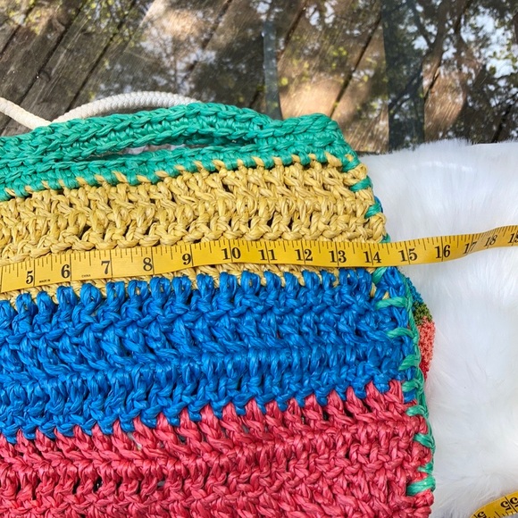 Rainbow crochet Lina bag and matching shopper - Picture 10 of 11